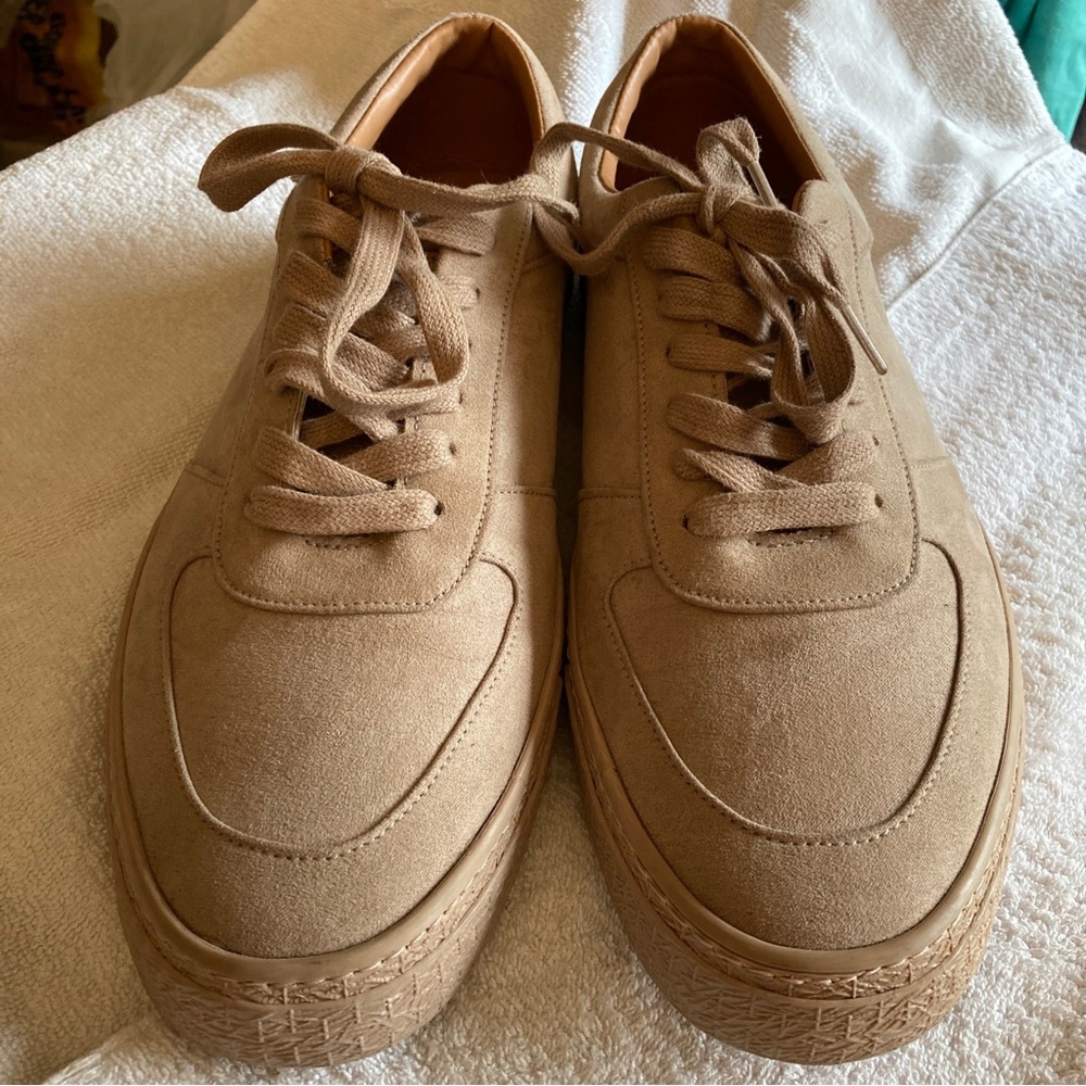 ASOS Design Tan Vegan Suede Sneakers 13
